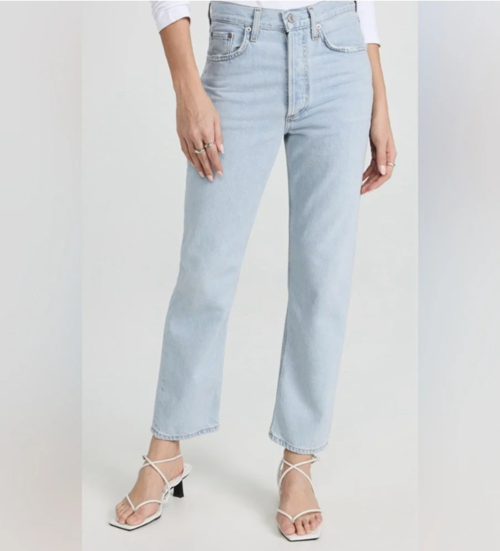 Agolde Lana Crop Mid Rise Straight Leg Jeans Size 27